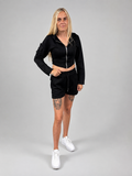 The KALÉA Sculpt Zip Short Set-BLACK