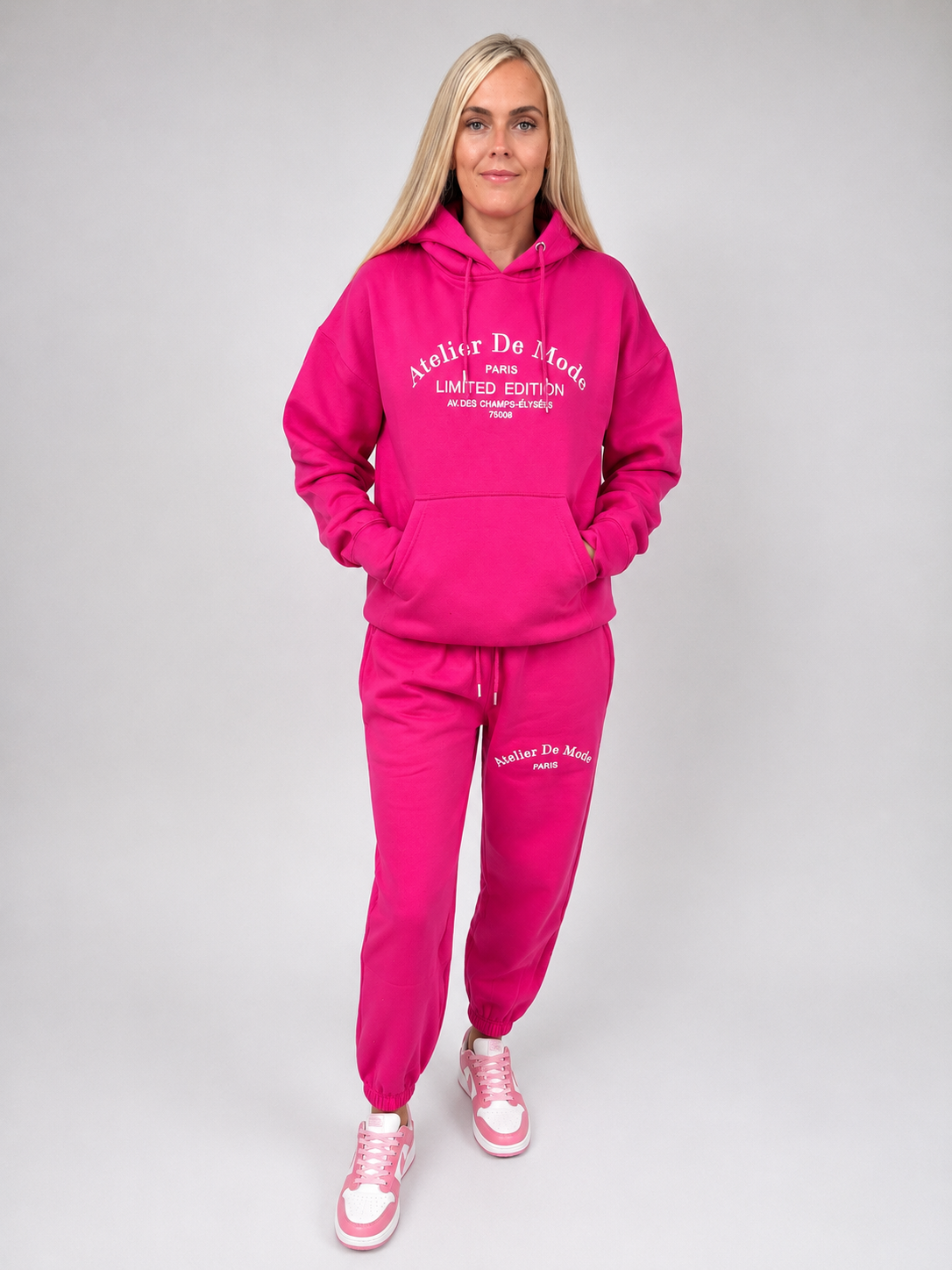 The French Riviera Heritage Tracksuit -dark pink