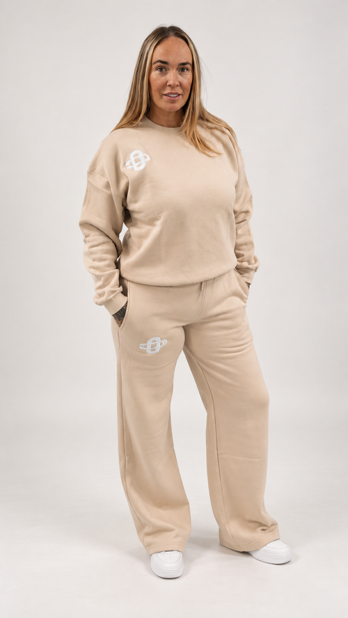 KALEA beige embroidered tracksuit
