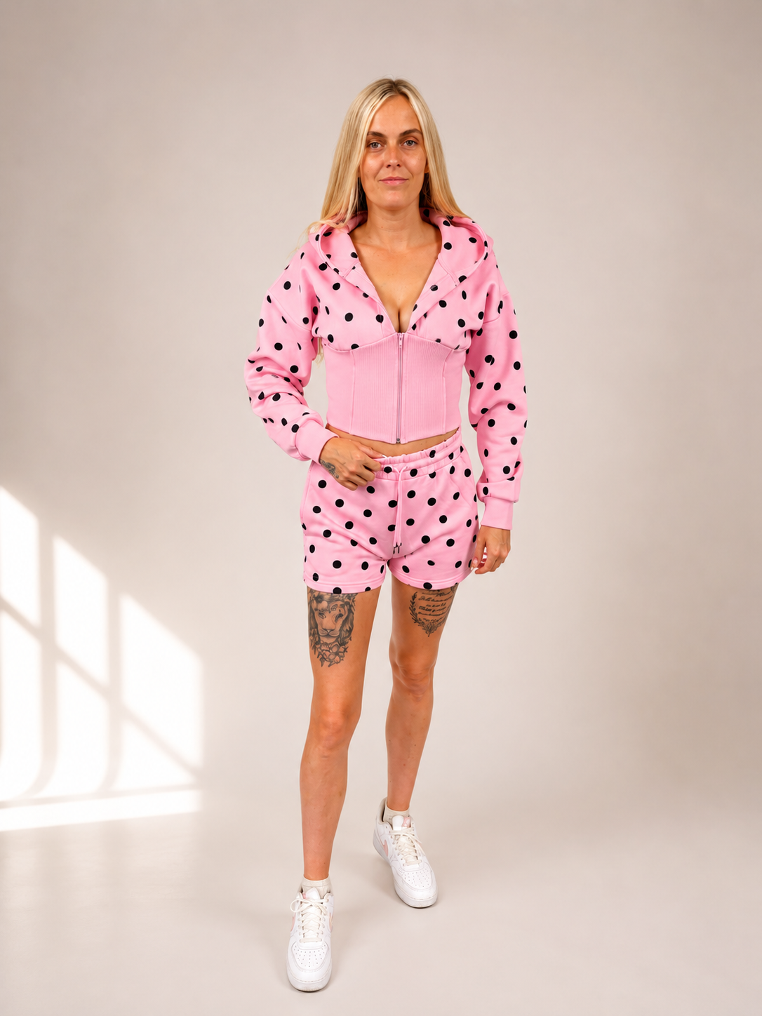 KALÉA Sweet Spot Polka Dot Short Set – Pink