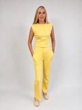 The Riviera Button Lounge Set - lemon