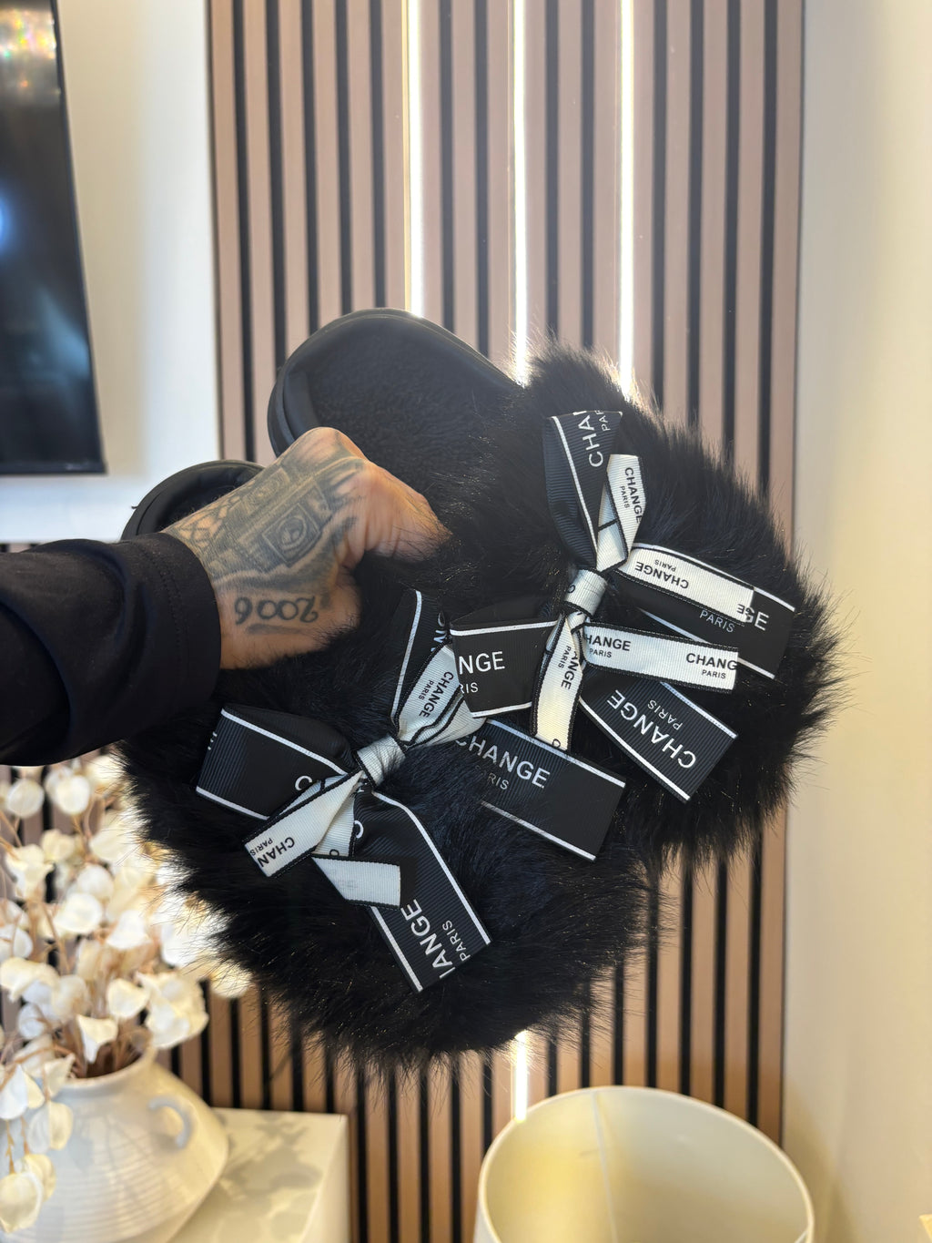 The Amélie Luxe Fluffy Bow Slippers 🎀✨