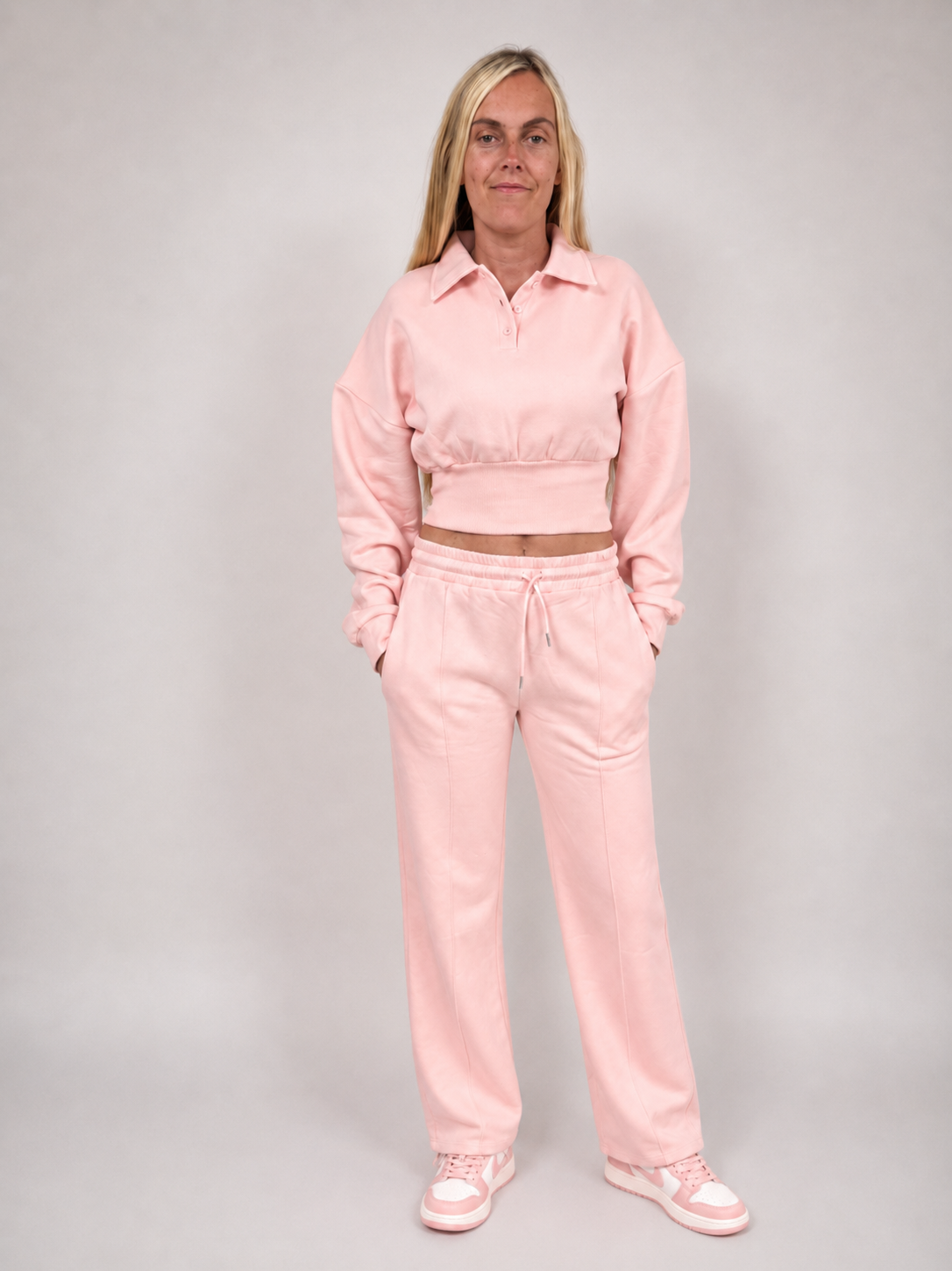 The Chelsea Polo Lounge Set -pink