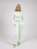 The Luxe Button Lounge Set -mint