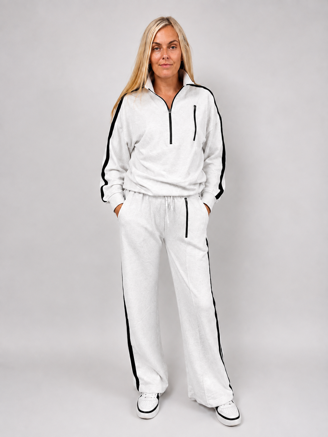The Monaco Contrast Tracksuit -ASH GREY