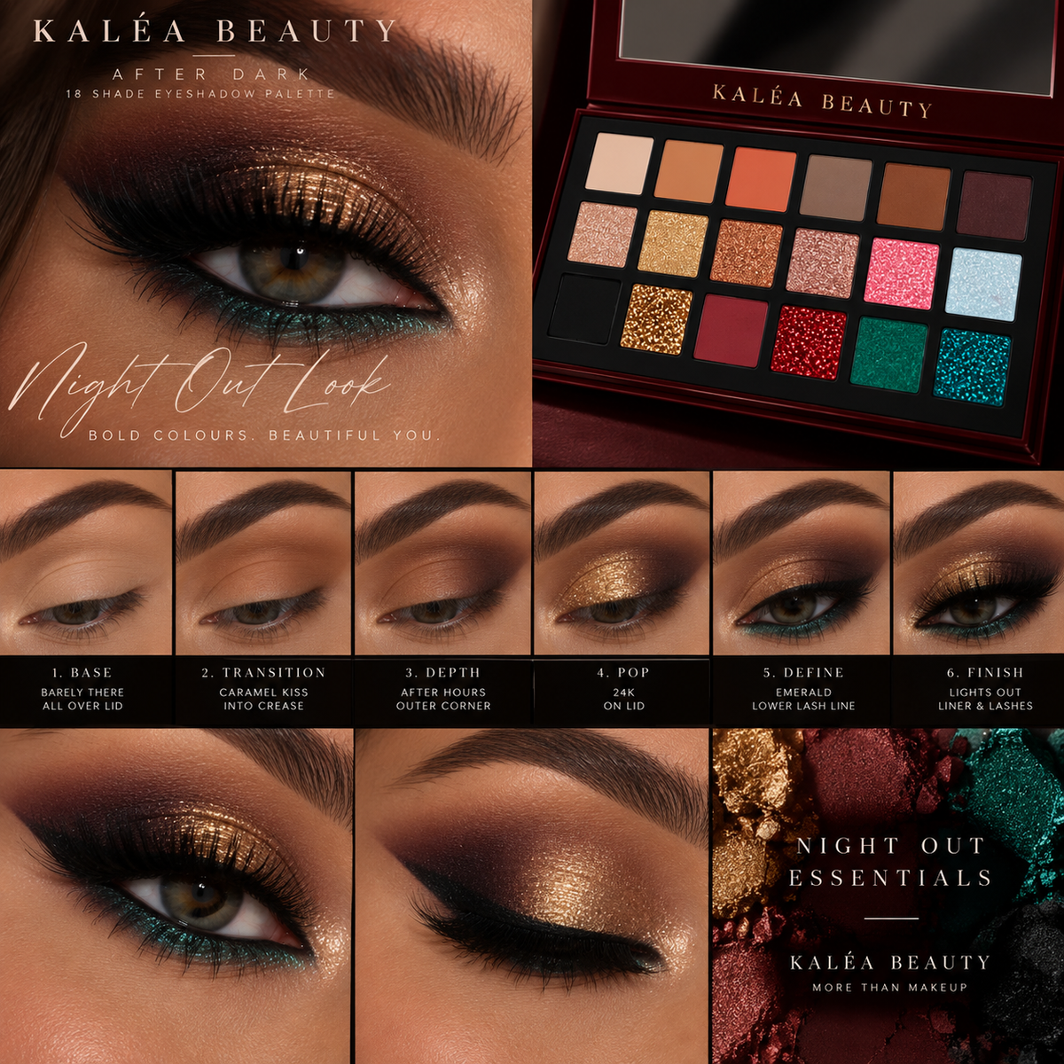 KALÉA Beauty After Dark – 18 Shade Eyeshadow Palette | PRE-ORDER