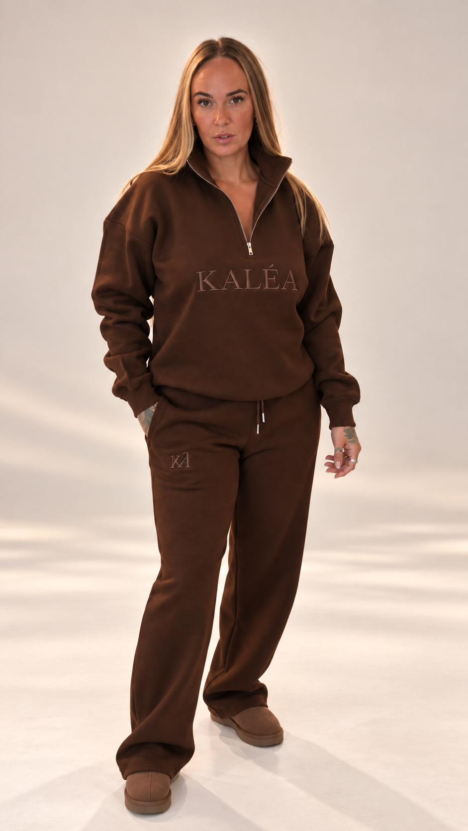 PRE-ORDER KALÉA Luxe Quarter Zip Jogger Set