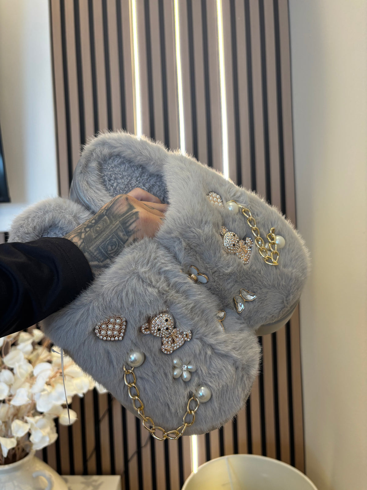 The Coco Luxe Teddy Charm Slippers 🧸✨