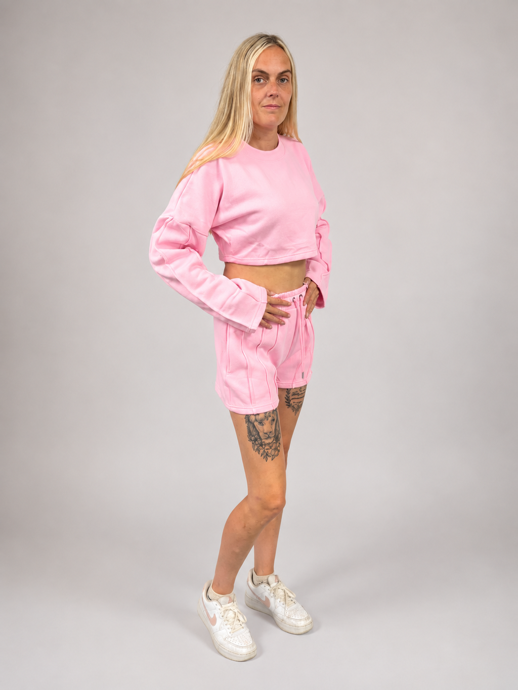 KALÉA Cloudline Cropped Short Set – pink