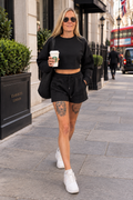 KALÉA Cloudline Cropped Short Set – black