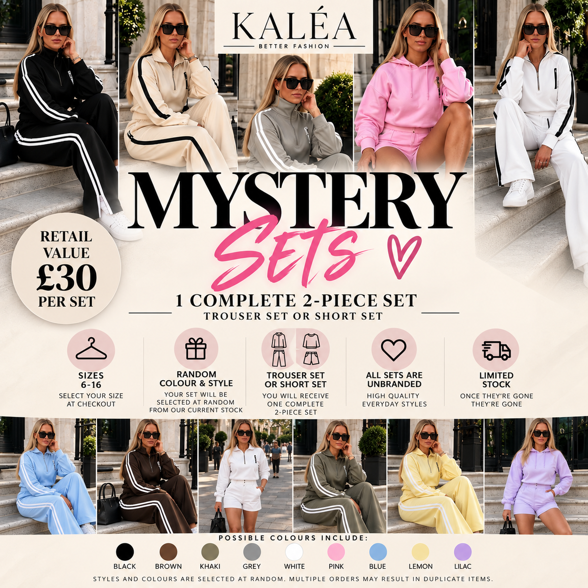 KALÉA Mystery Tracksuit Set/co-ord set