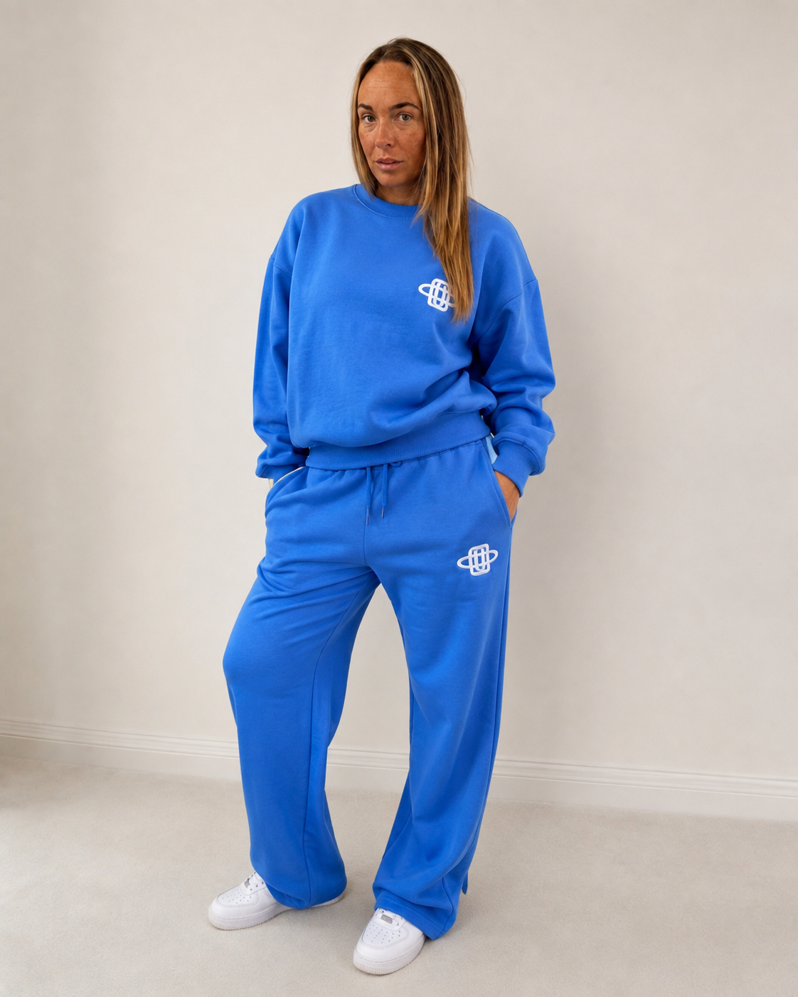 KALEA blue embroidered tracksuit
