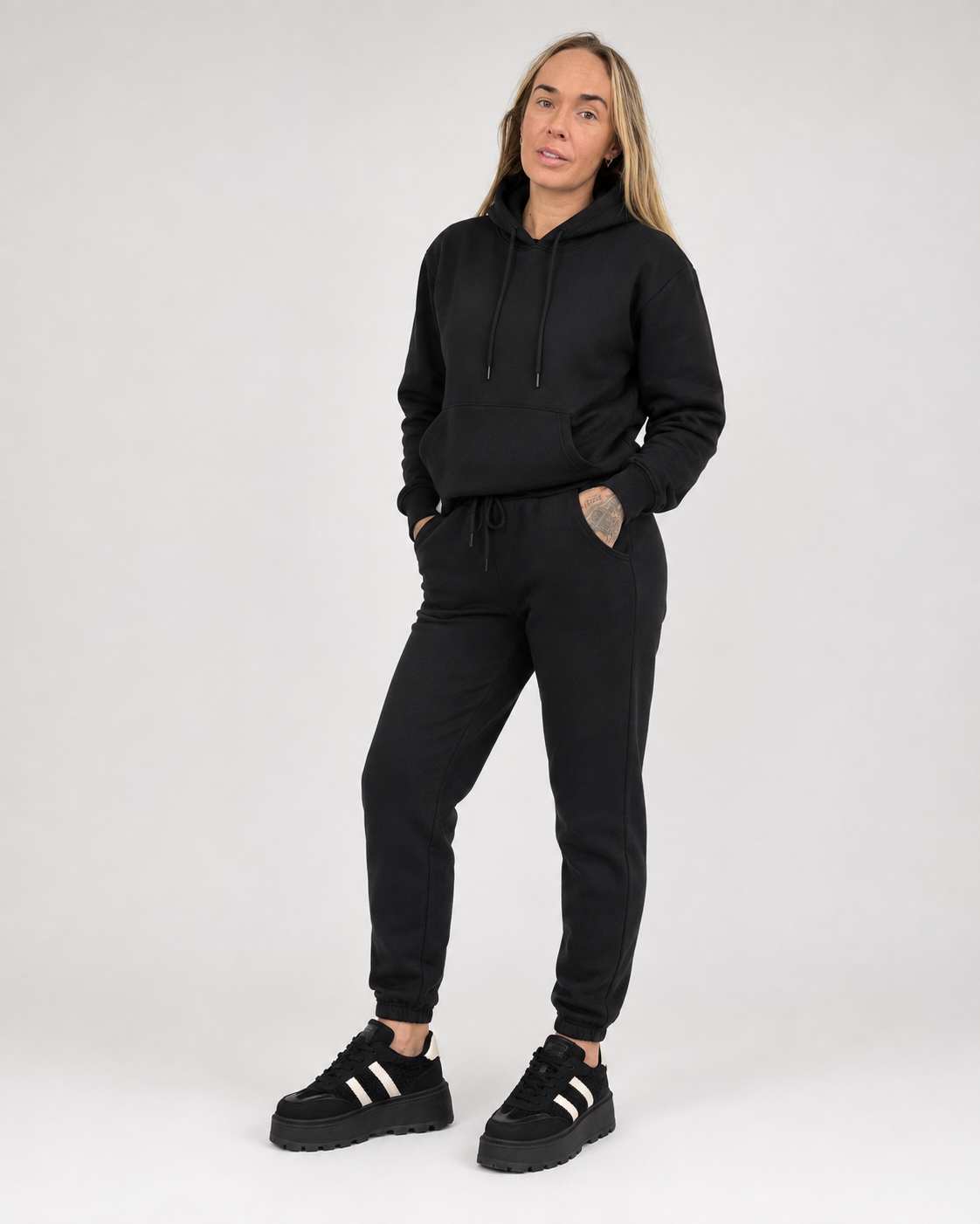 The Teddy Platform Trainers – Black 🖤✨
