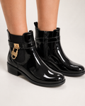 KALÉA Luxe Lock Patent Ankle Boots