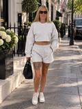 KALÉA Cloudline Cropped Short Set – Ash Grey