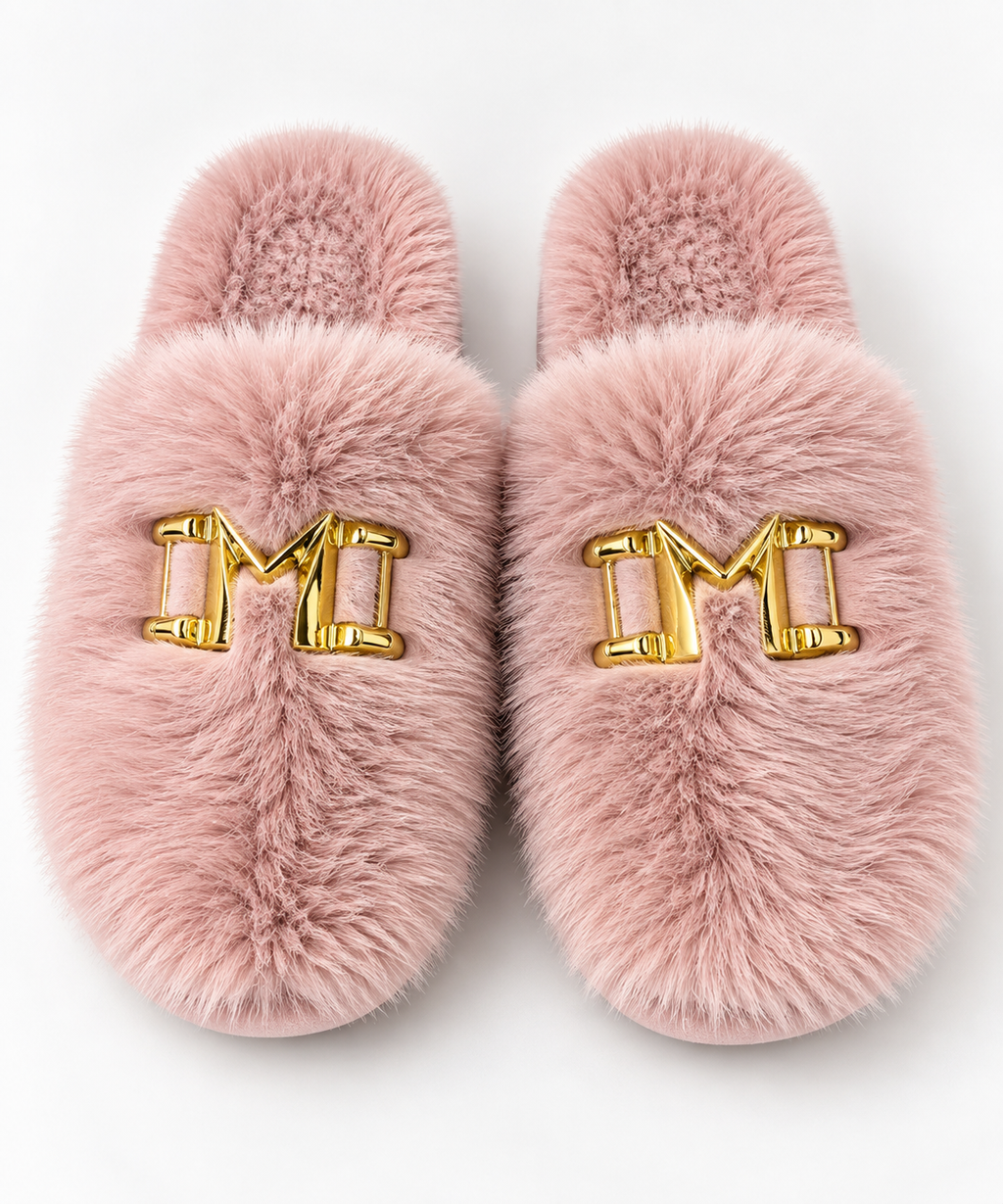 KALÉA Midnight Luxe Faux Fur Slippers