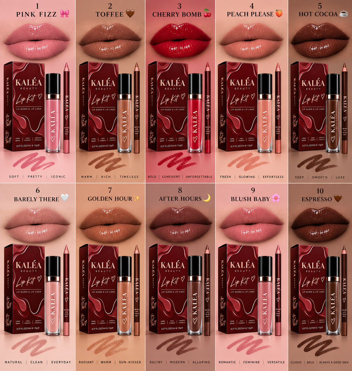 KALÉA Beauty Signature Lip Kit | The Debut Collection – PRE-ORDER