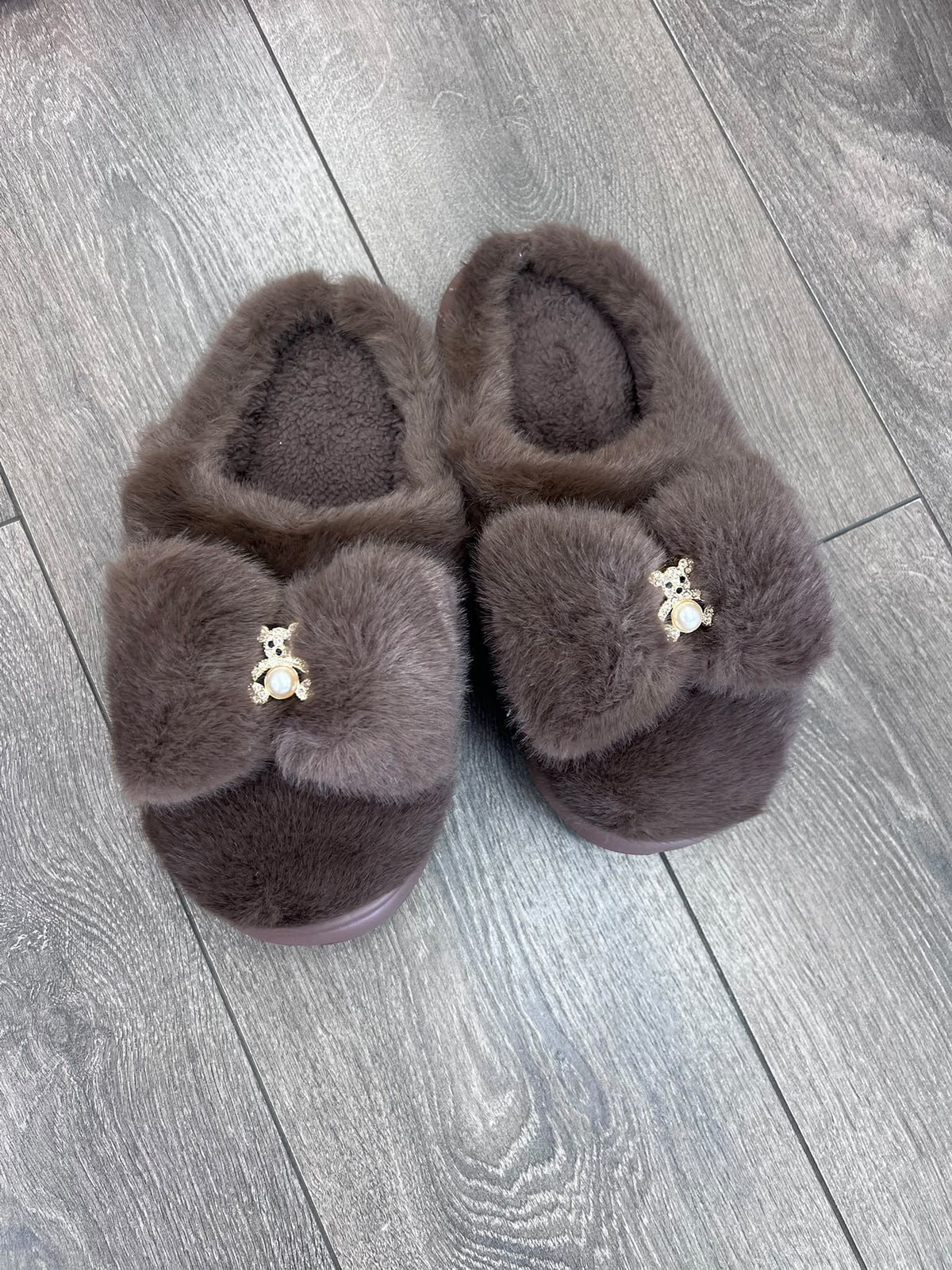 KALÉA Luxe Bow Teddy Slippers