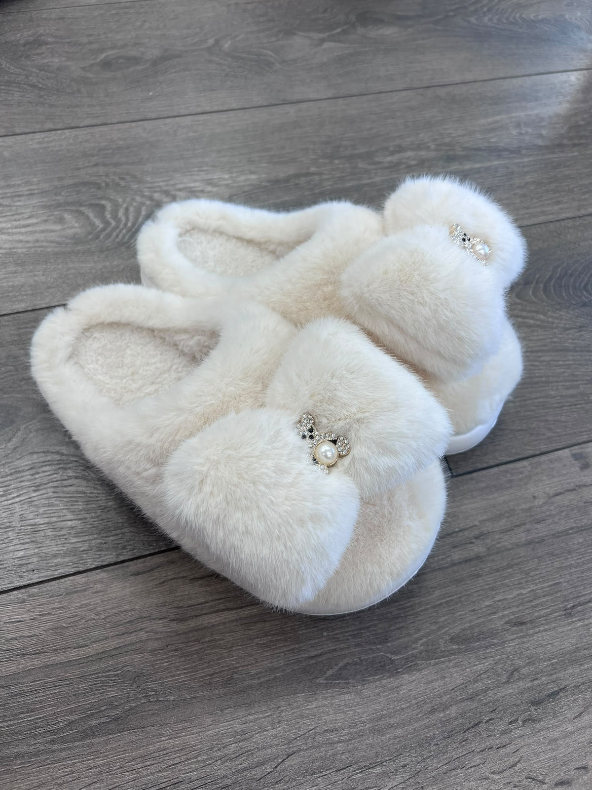 KALÉA Luxe Bow Teddy Slippers