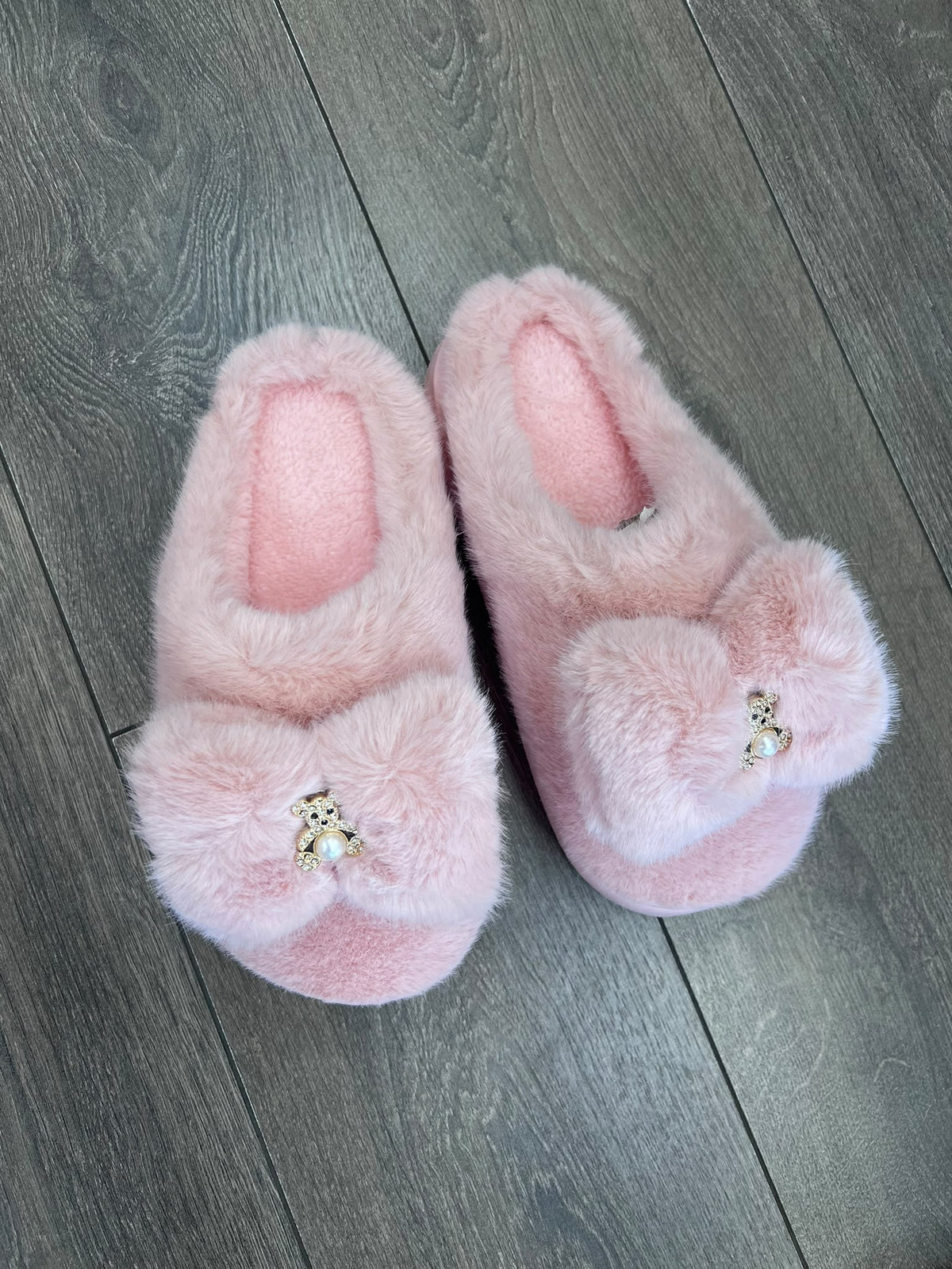 KALÉA Luxe Bow Teddy Slippers