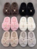 KALÉA Luxe Bow Teddy Slippers