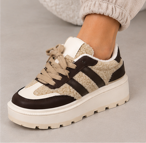 The Teddy Platform Trainers – Mocha 🤎✨