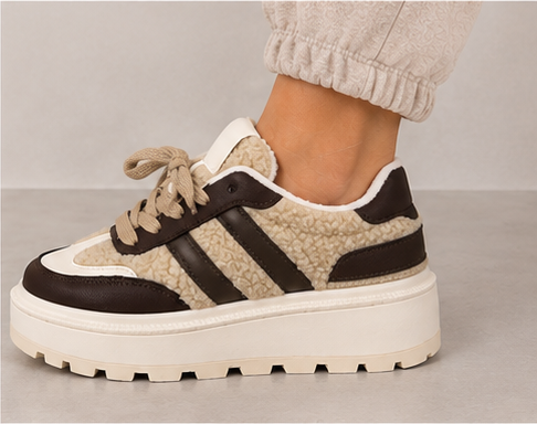 The Teddy Platform Trainers – Mocha 🤎✨